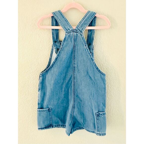 NWT Stella McCartney Kids Girl Embroidered Palms Denim Overalls Size 8 - Picture 6 of 9